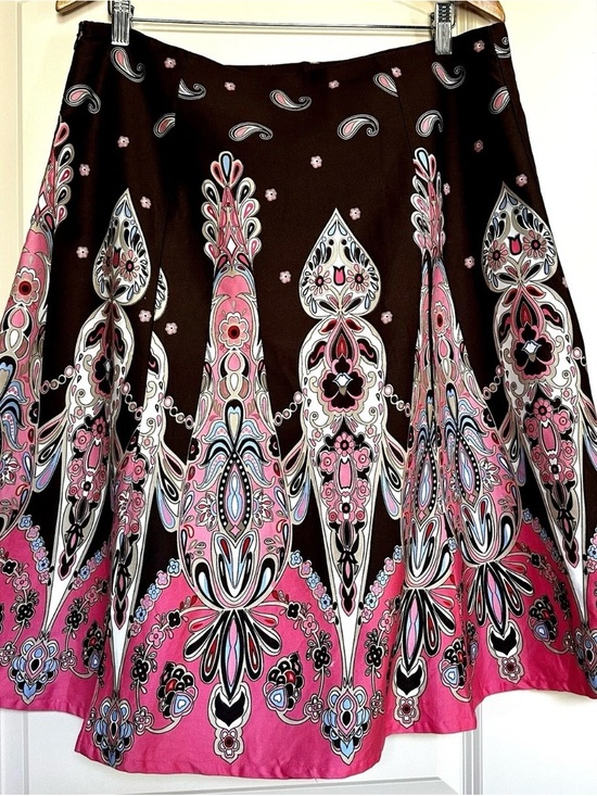 Lane Bryant Dresses & Skirts - Lane Bryant Brown & Pink Paisley Circle Skirt Sz 14,Whimsigoth Swing era 50s